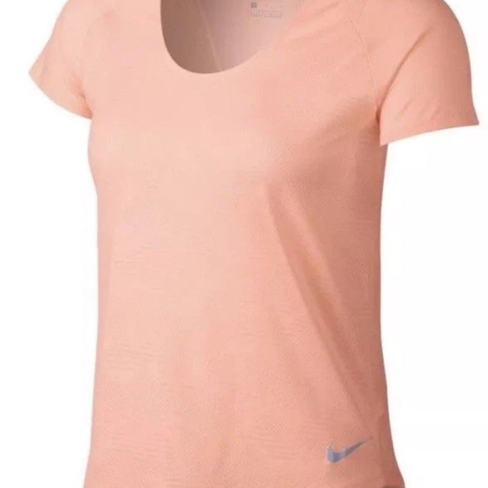 Nike Women's 10K Jacquard Dri-Fit Running Top Peach Size Small